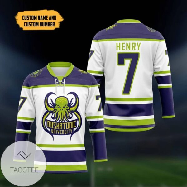 Cthulhu Miskatonic Ver 3 Custom Name Custom Number Hockey Jersey, Trending Gifts For Fans - Vesles2014s 4