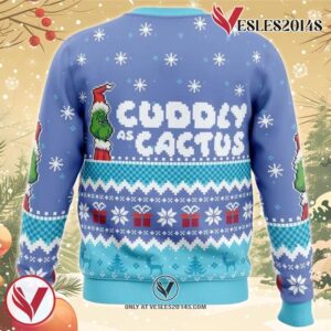 Cuddly as a Cactus Grinch Ugly Christmas Sweater, Unique Christmas Gift For Fans - Vesles2014S 1