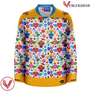 Cultural Icons Ugly Sweater Pattern Dia De Los Muertos Jersey - Vesles2014S 2