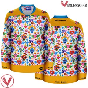 Cultural Icons Ugly Sweater Pattern Dia De Los Muertos Jersey - Vesles2014S