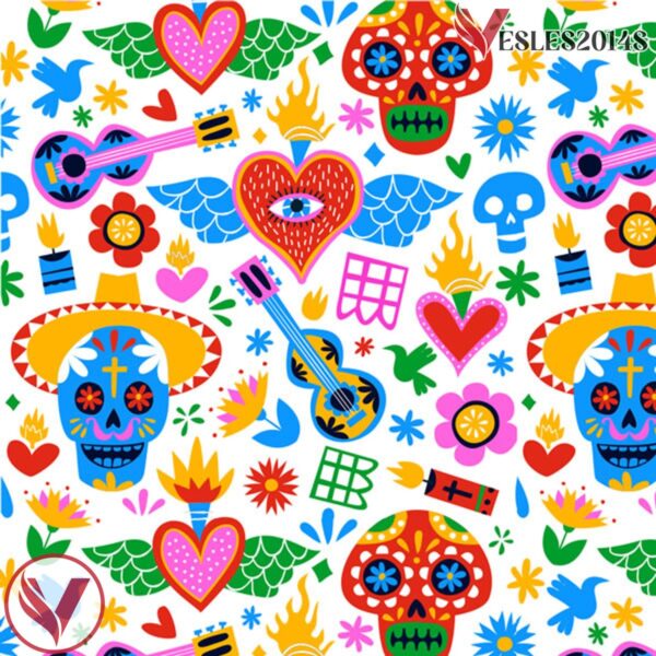 Cultural Icons Ugly Sweater Pattern Dia De Los Muertos Jersey - Vesles2014S 4