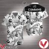 Cummins Black Tropical Floral White Hawaiian Shirt, Unique Gifts For Friends - Vesles2014S 1