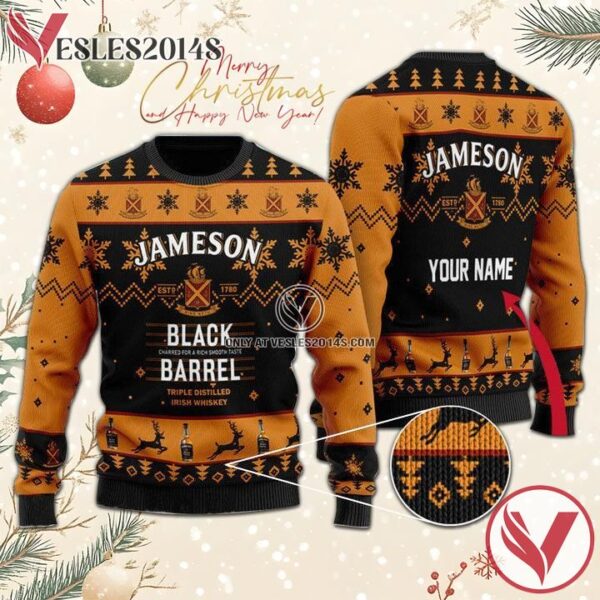 Custom Black Barrel Jameson Sweater, Unique Winter Outfits For Fans - Vesles2014S  1