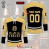 Custom Black Velvet Full Print Hockey Jersey, Trending Gifts For Fans - Vesles2014s
