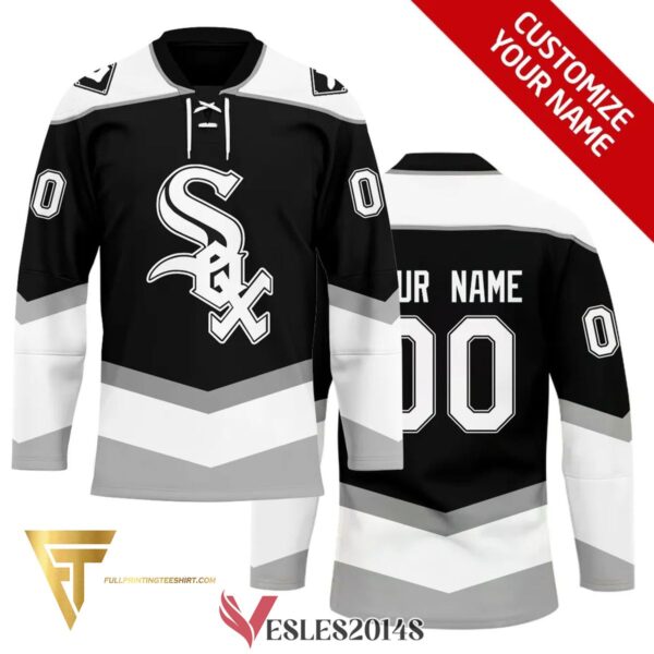 Custom Chicago White Sox Full Printing Hockey Jersey, Trending Gifts For Fans - Vesles2014s