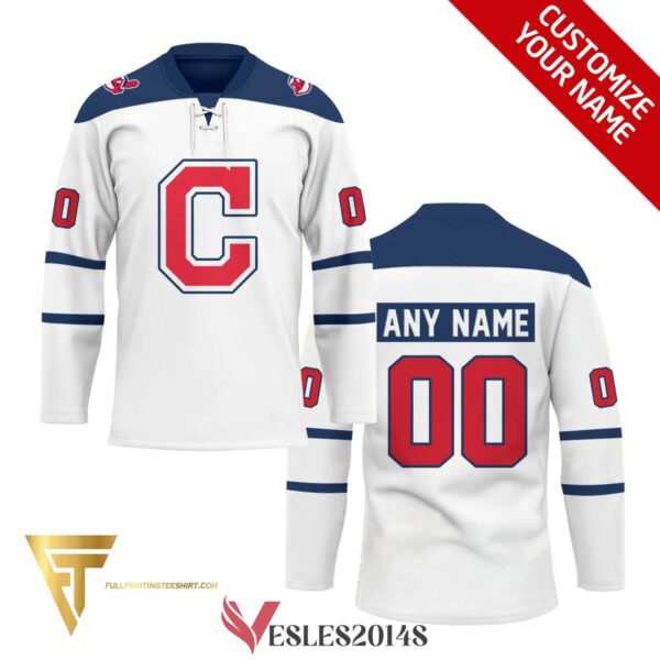 Custom Cleveland Guardians Full Printing Hockey Jersey, Trending Gifts For Fans - Vesles2014s