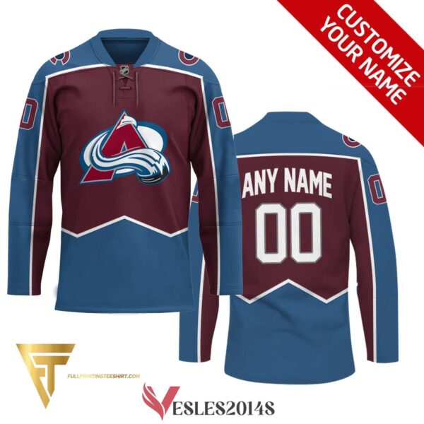 Custom Colorado Avalanche Full Printing Hockey Jersey, Trending Gifts For Fans - Vesles2014s