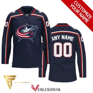 Custom Columbus Blue Jackets Full Printing Hockey Jersey, Trending Gifts For Fans - Vesles2014s