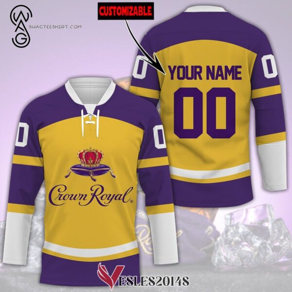 Custom Crown Royal Canadian Whisky Full Print Hockey Jersey, Trending Gifts For Fans - Vesles2014s