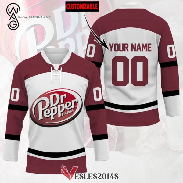 Custom Dr Pepper Full Print Hockey Jersey, Trending Gifts For Fans - Vesles2014s