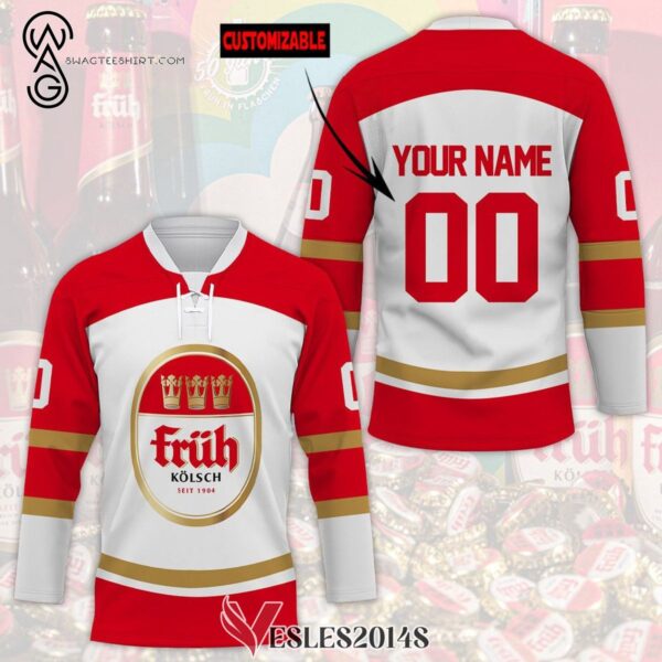 Custom Fruh Kolsch Beer Full Print Hockey Jersey, Trending Gifts For Fans - Vesles2014s