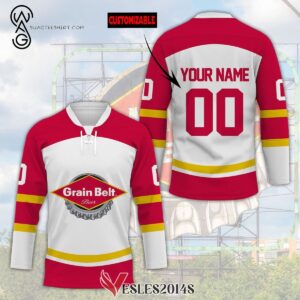 Custom Grain Belt Beer Full Print Hockey Jersey, Trending Gifts For Fans - Vesles2014s