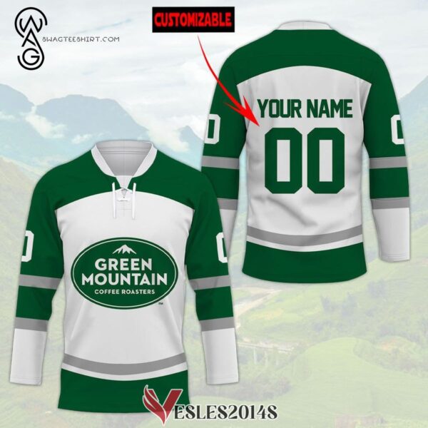 Custom Green Mountain Coffee Roasters Full Print Hockey Jersey, Trending Gifts For Fans - Vesles2014s