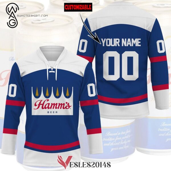Custom Hamm's Brewery Full Print Hockey Jersey, Trending Gifts For Fans - Vesles2014s