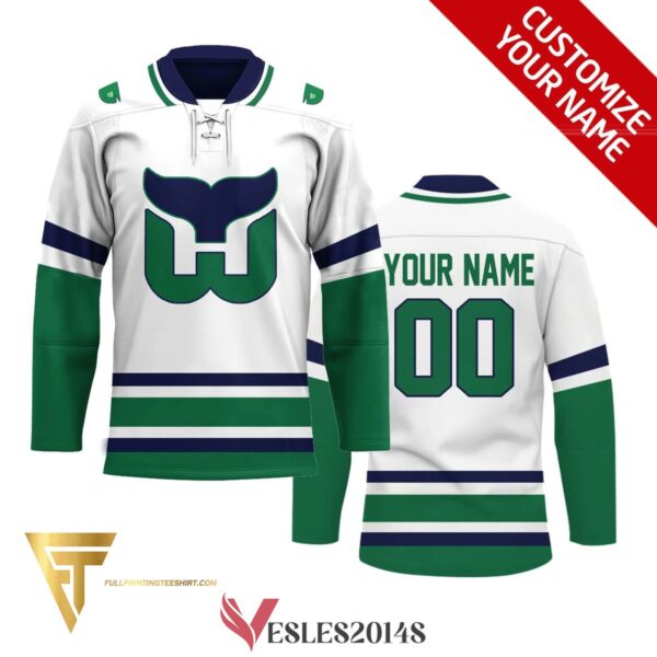 Custom Hartford Whalers Full Printing Hockey Jersey, Trending Gifts For Fans - Vesles2014s