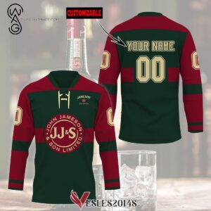 Custom Jameson Irish Whiskey Full Print Hockey Jersey, Trending Gifts For Fans - Vesles2014s