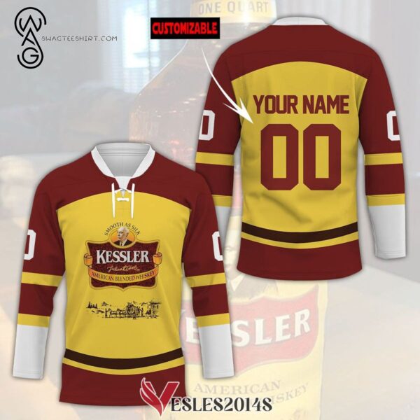 Custom Kessler American Whiskey Belt Buckle Hockey Jersey, Trending Gifts For Fans - Vesles2014s