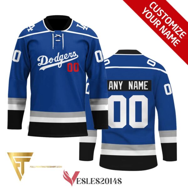 Custom Los Angeles Dodgers Baseball Team Hockey Jersey, Trending Gifts For Fans - Vesles2014s