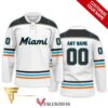 Custom Miami Marlins Full Printing Hockey Jersey, Trending Gifts For Fans - Vesles2014s