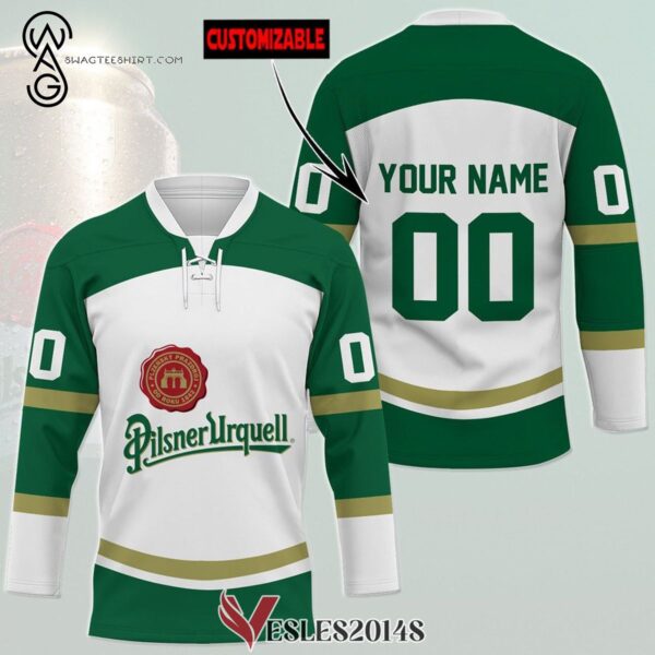 Custom Pilsner Urquell Beer Full Print Hockey Jersey, Trending Gifts For Fans - Vesles2014s