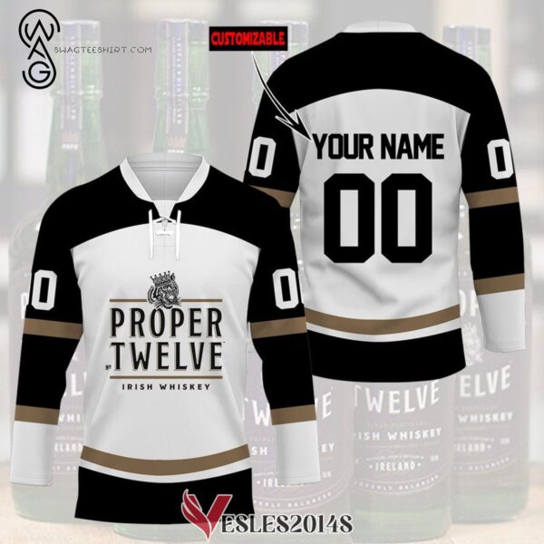 Custom Proper Twelve Irish Whiskey Full Print Hockey Jersey, Trending Gifts For Fans - Vesles2014s