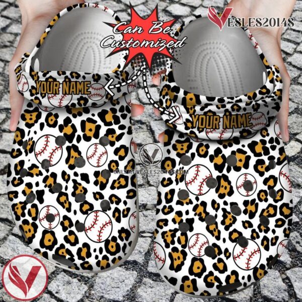 Custom Seamless Baseball Leopard Clog Shoes, Unique Gift From  Vesles2014S