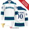 Custom Seattle Mariners Full Printing Hockey Jersey, Trending Gifts For Fans - Vesles2014s