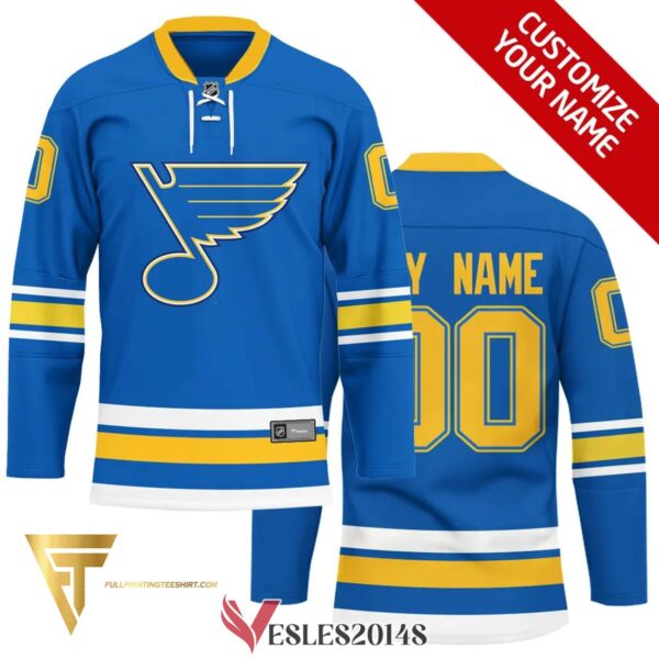 Custom St Louis Blues Full Printing Hockey Jersey, Trending Gifts For Fans - Vesles2014s