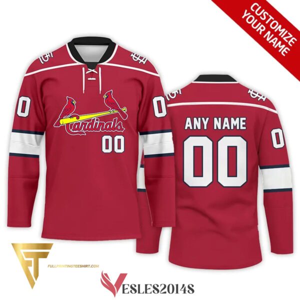 Custom St Louis Cardinals Full Printing Hockey Jersey, Trending Gifts For Fans - Vesles2014s