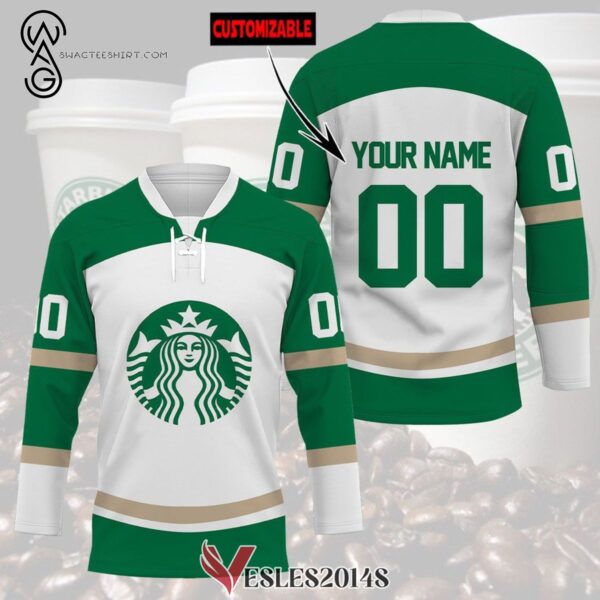 Custom Starbucks Full Print Hockey Jersey, Trending Gifts For Fans - Vesles2014s