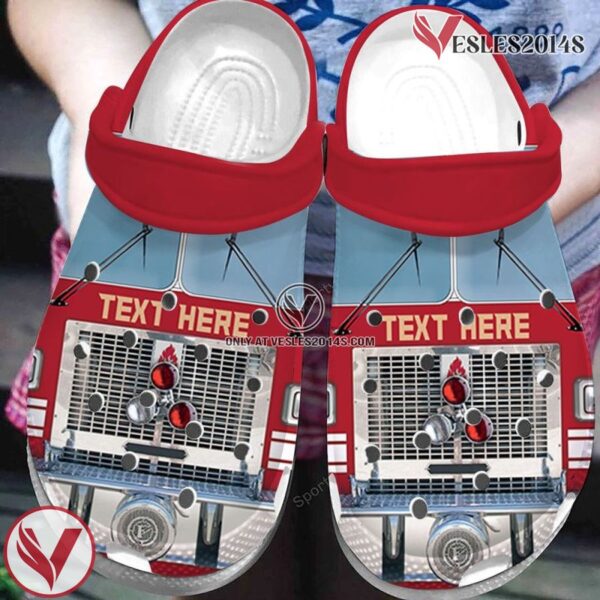 Custom Text Red Firetruck – Firefighter Clogs Shoes, Unique Gift From  Vesles2014S