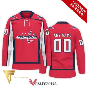 Custom Washington Capitals Full Printing Hockey Jersey, Trending Gifts For Fans - Vesles2014s