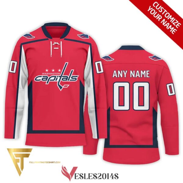 Custom Washington Capitals Full Printing Hockey Jersey, Trending Gifts For Fans - Vesles2014s