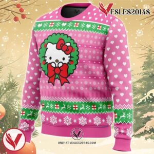 Cute Christmas Hello Kitty Ugly Christmas Sweater, Unique Christmas Gift For Fans - Vesles2014S 1