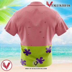 Cute Patrick Spongebob Squarepants Hawaiian Button Up Shirt, Perfect Gifts For Anime Lovers - Vesles2014S 1