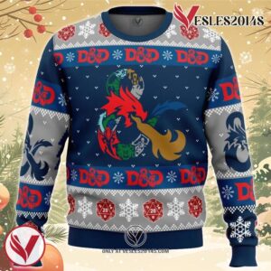 D-20 Dungeons & Dragons Ugly Christmas Sweater, Unique Christmas Gift For Fans - Vesles2014S