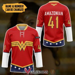 DC Comics Wonder Woman Personalized Hockey Jersey, Trending Gifts For Fans - Vesles2014s 2