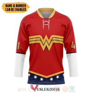 DC Comics Wonder Woman Personalized Hockey Jersey, Trending Gifts For Fans - Vesles2014s