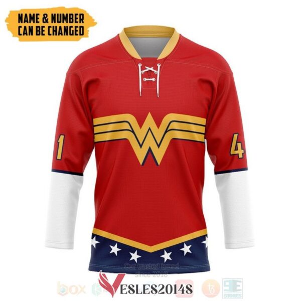 DC Comics Wonder Woman Personalized Hockey Jersey, Trending Gifts For Fans - Vesles2014s