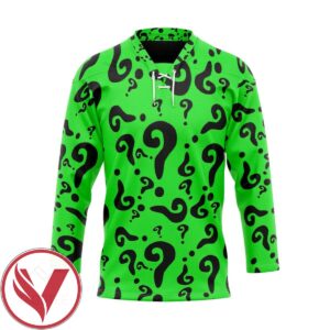 DC The Riddler Custom Hockey Jersey, Trending Gifts For Fans - Vesles2014s