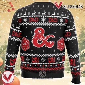 D&D Dungeons and Dragons Ugly Christmas Sweater, Unique Christmas Gift For Fans - Vesles2014S 1