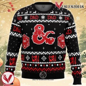 D&D Dungeons and Dragons Ugly Christmas Sweater, Unique Christmas Gift For Fans - Vesles2014S