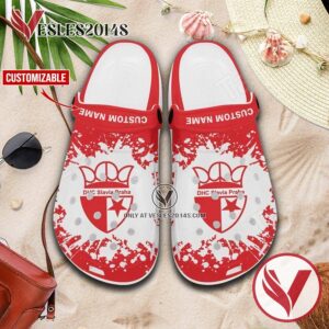 DHC Slavia Praha Handball Club Crocs Clogs, Unique Footwear For Fans 1