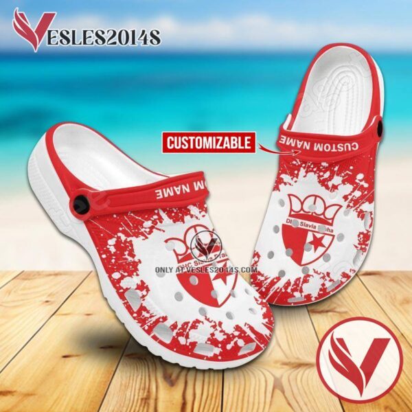 DHC Slavia Praha Handball Club Crocs Clogs, Unique Footwear For Fans