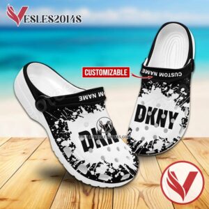 DKNY Logo Crocs Clogs, Unique Footwear For Fans