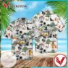 Dachshund Beach Retro Hawaiian Graphic Print Short Sleeve Hawaiian Casual Shirt Vesles2014S