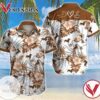 Dachshund Hawaiian Graphic Print Short Sleeve Hawaiian Casual Shirt Vesles2014S