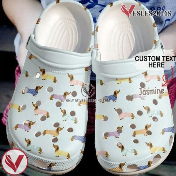 Dachshund Personalized Lovely Pattern Classic Clogs Shoes, Unique Gift From  Vesles2014S