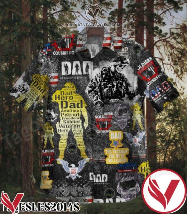 Dad The Veteran The Myth The Legend Hawaiian Shirt, Unique Gifts For Friends - Vesles2014S 1