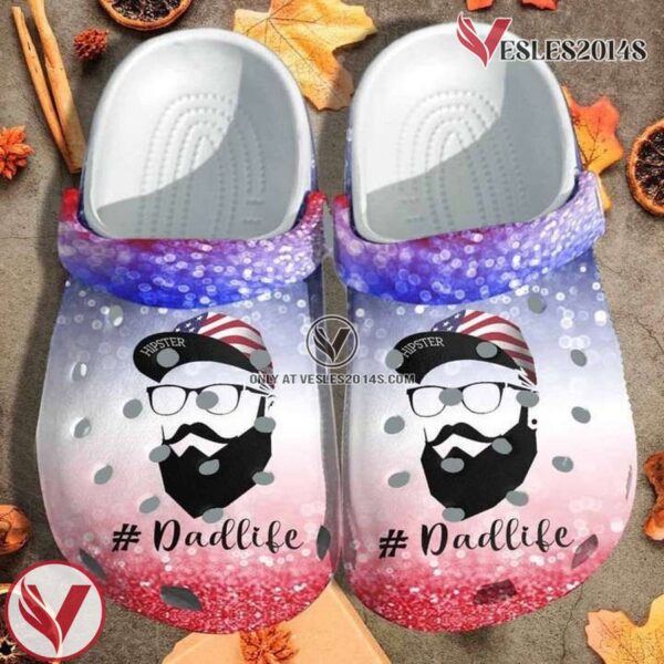 Dadlife Wearing Usa Hat Dad Usa America Th Of July Crocband Clogs, Unique Gift From  Vesles2014S